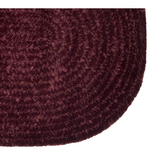 Chenille Solid Braid Collection Reversible Indoor Area Rug, 96" Round, , on-hover image number null