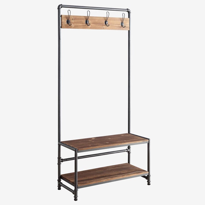 Anacortes Hall Tree, BLACK GRAY, hi-res image number 0