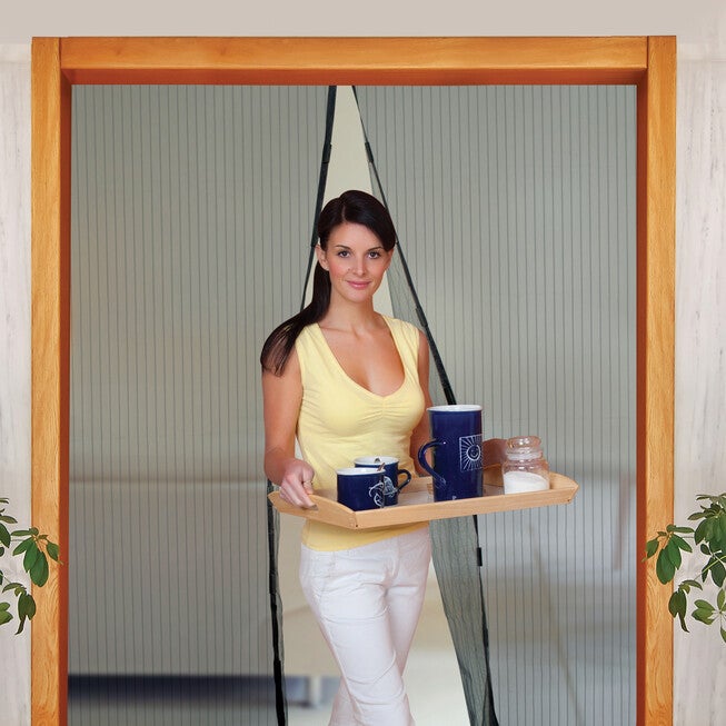 Double Insta Door Screen, BLACK, hi-res image number null