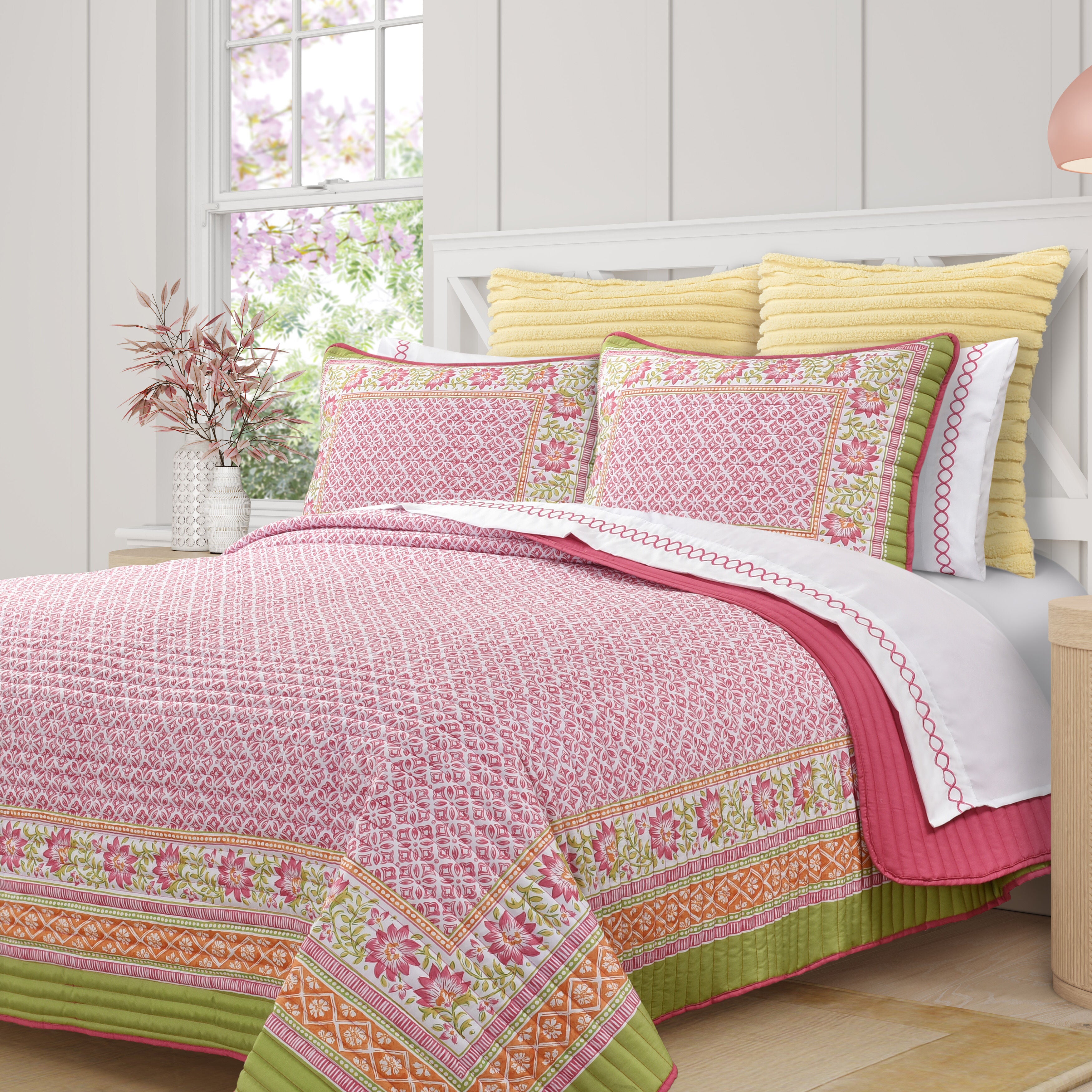 SHILOH TWIN/TWIN XL 2PC. QUILT SET, PINK, alternate image number 2