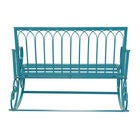 Turquoise Metal Eclectic Bench, , on-hover image number null