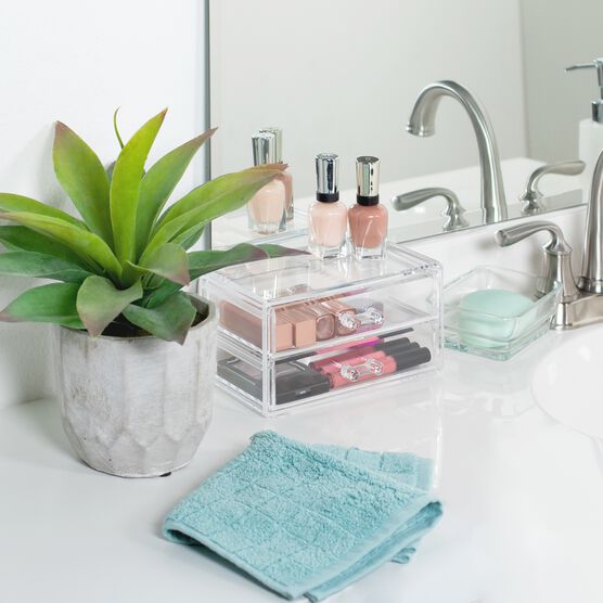 Acrylic Clearly Chic 2 Drawer Stackable Cosmetic Organizer, , alternate image number null
