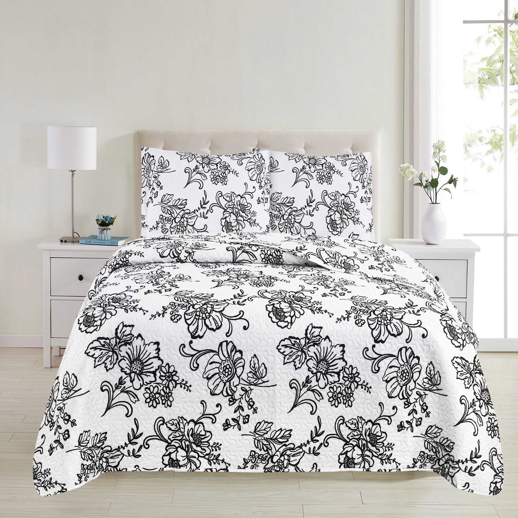 Priscilla Quilt Set, FLORAL, hi-res image number 0