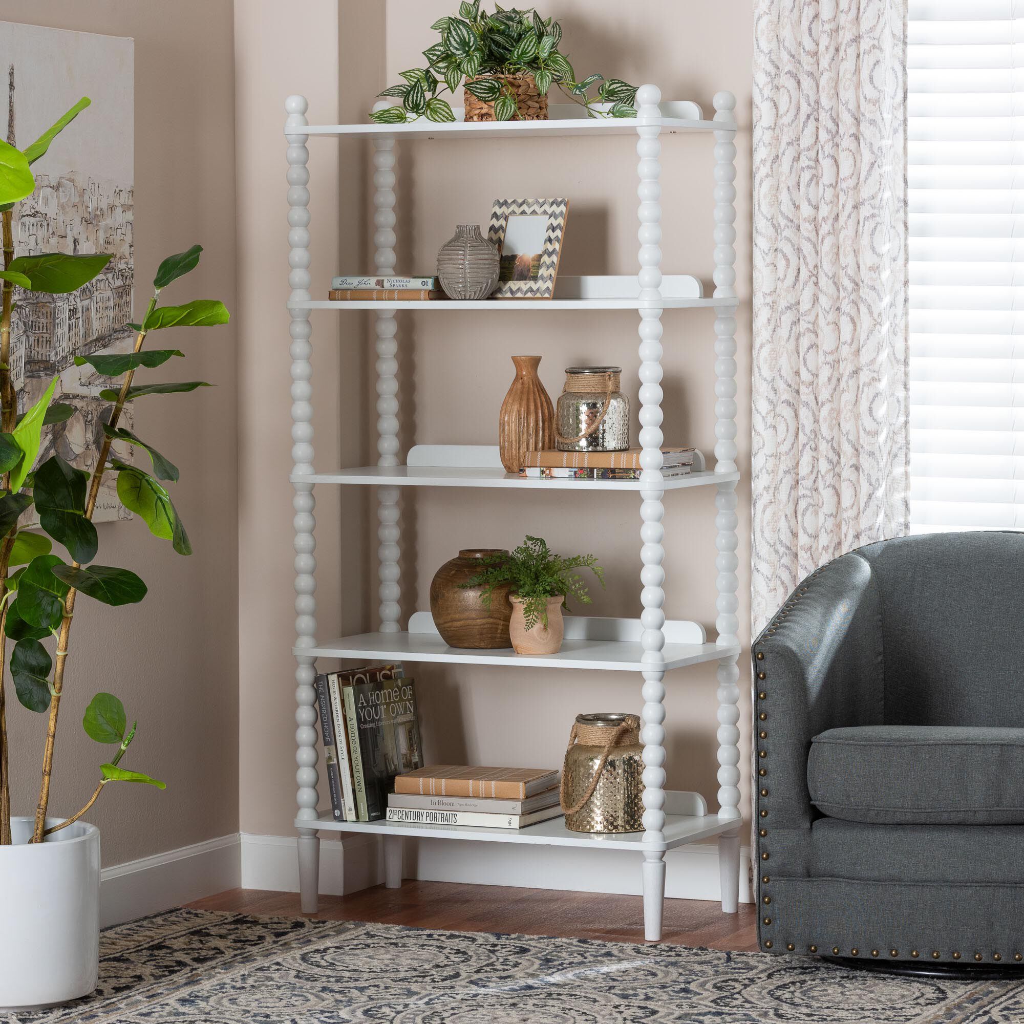 Lucera Bobbin Display Shelf, WHITE, hi-res image number 0