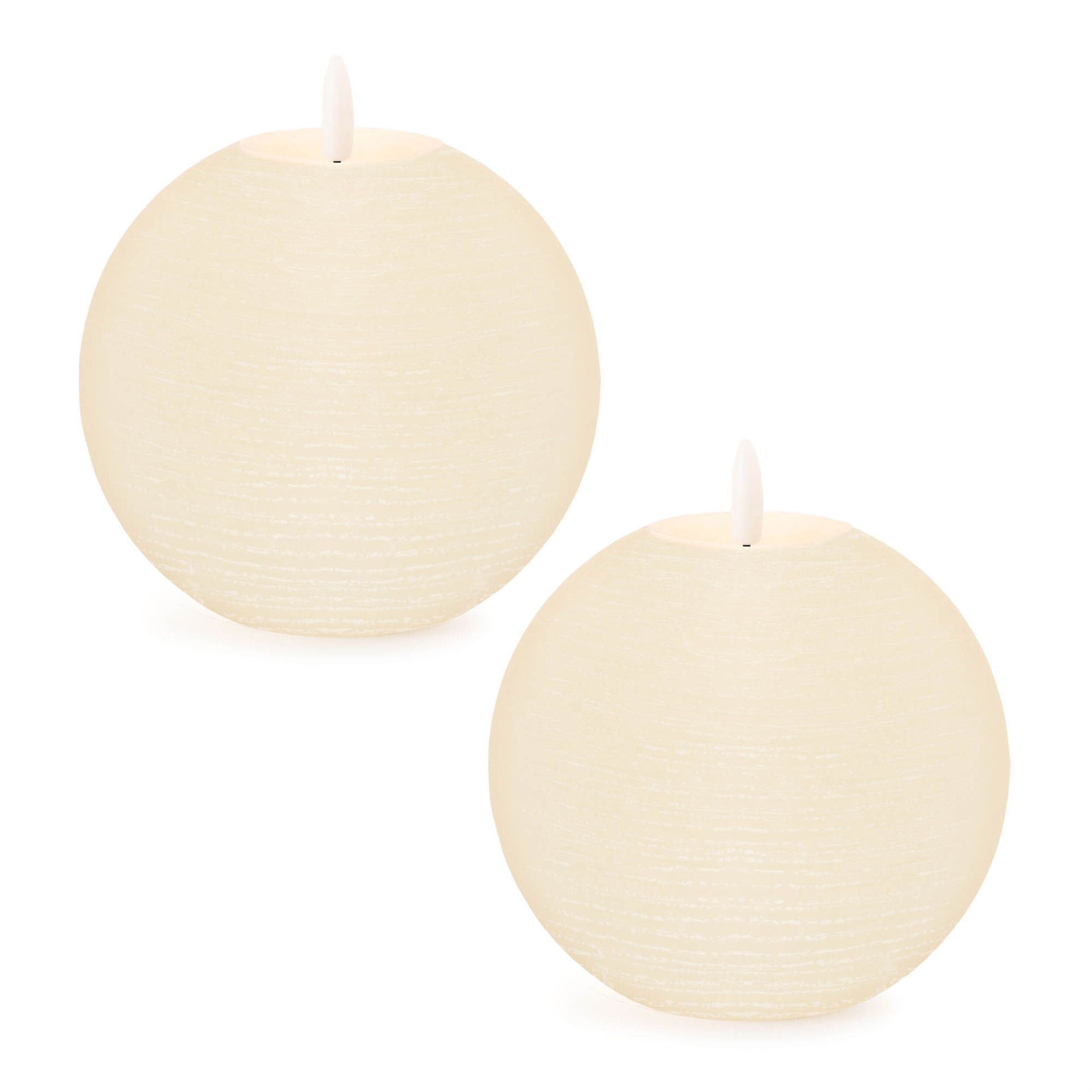 FIA Wick Ivory Round Candle Set of 2, BEIGE, alternate image number 2
