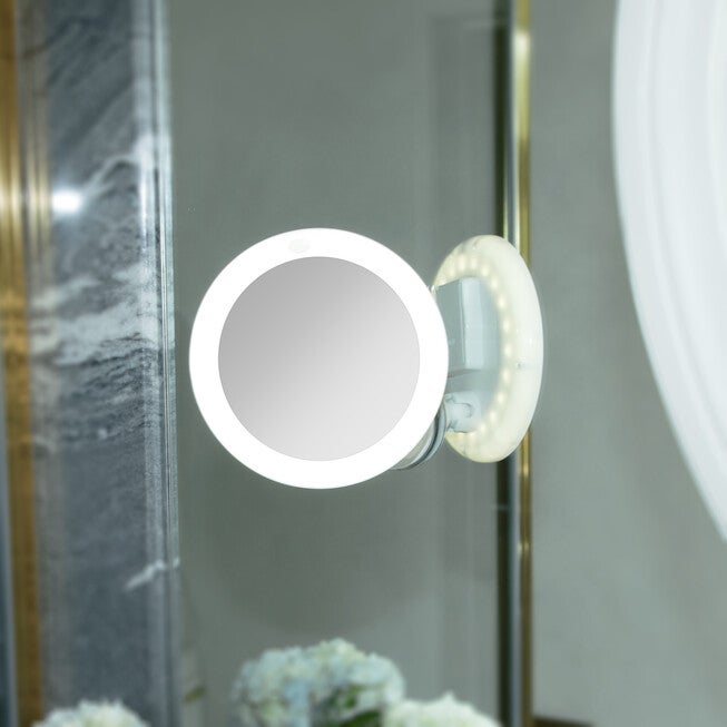 LED Lighted Z'Swivel Power Suction Cup Mirror 10X, , alternate image number null