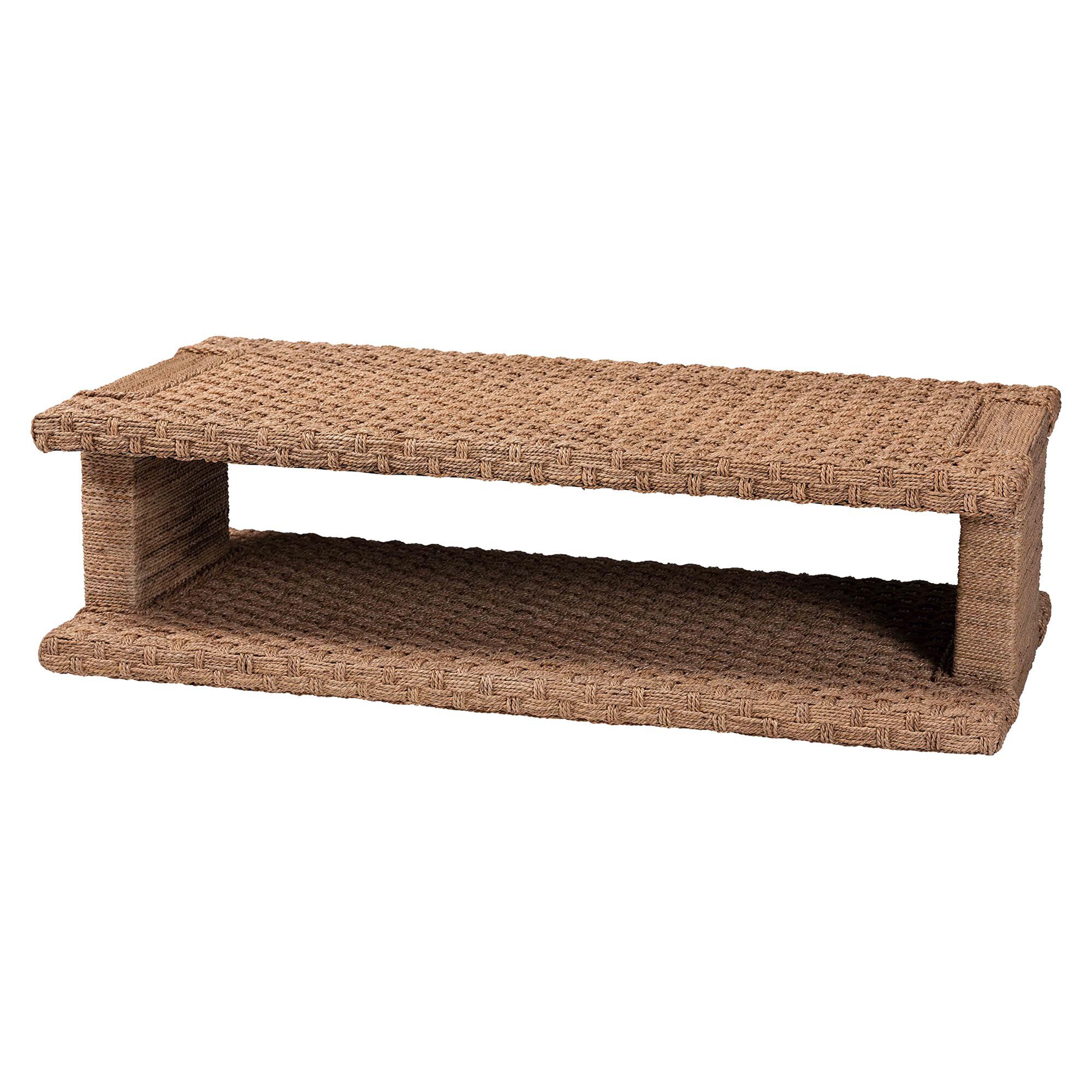 Rhinos Handwoven Seagrass Coffee Table, BROWN, alternate image number 1