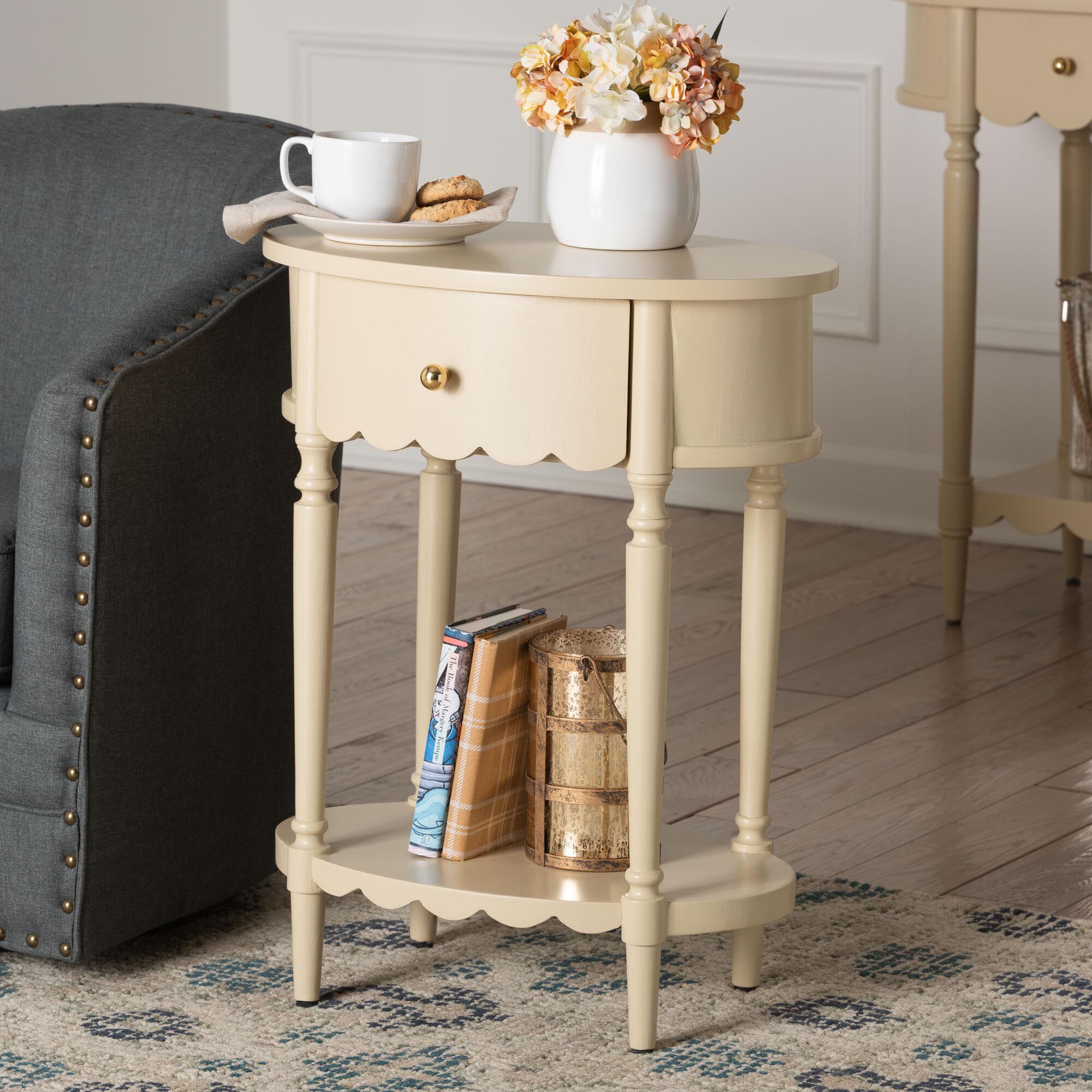 Liba End Table, BEIGE, hi-res image number 0