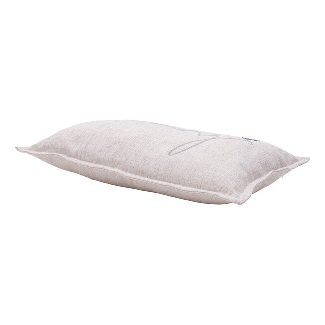 Waska Home Is My Happy Place Sentiment Linen Blend Lumbar Pillow, , on-hover image number null