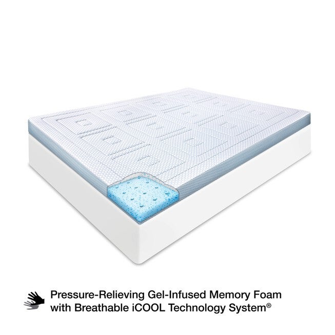 SensorPEDIC SensorCOOL 3-Inch Gel-Infused Memory Foam Mattress Topper, , alternate image number null