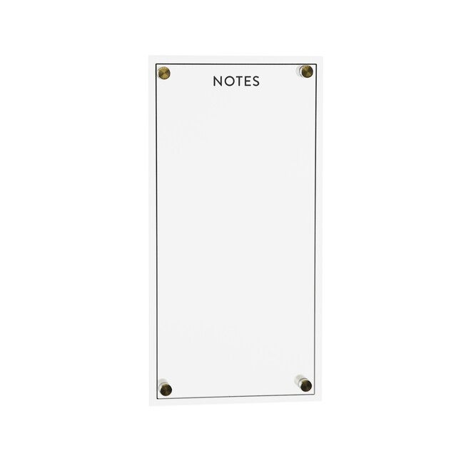 Acrylic Dry Erase Notes Board 13 inchesH, WHITE, hi-res image number null