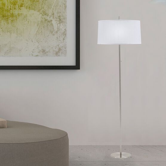 68" Brushed Steel Steel Floor Lamp, BRUSHED STEEL, hi-res image number null