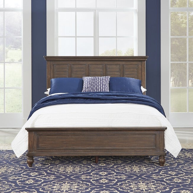 Southport Brown Queen Bed, BROWN, hi-res image number 0