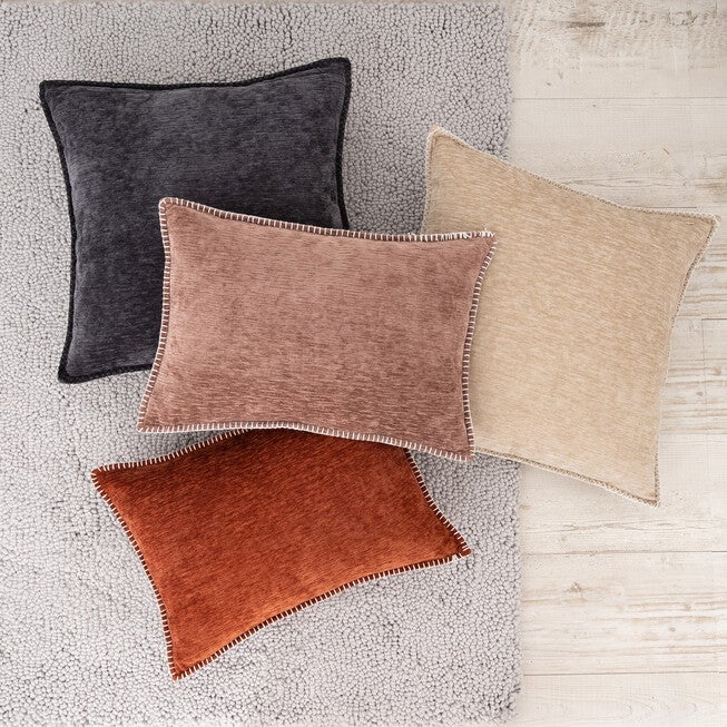 Junoesque Solid Chenille Lumbar Pillow, , alternate image number null