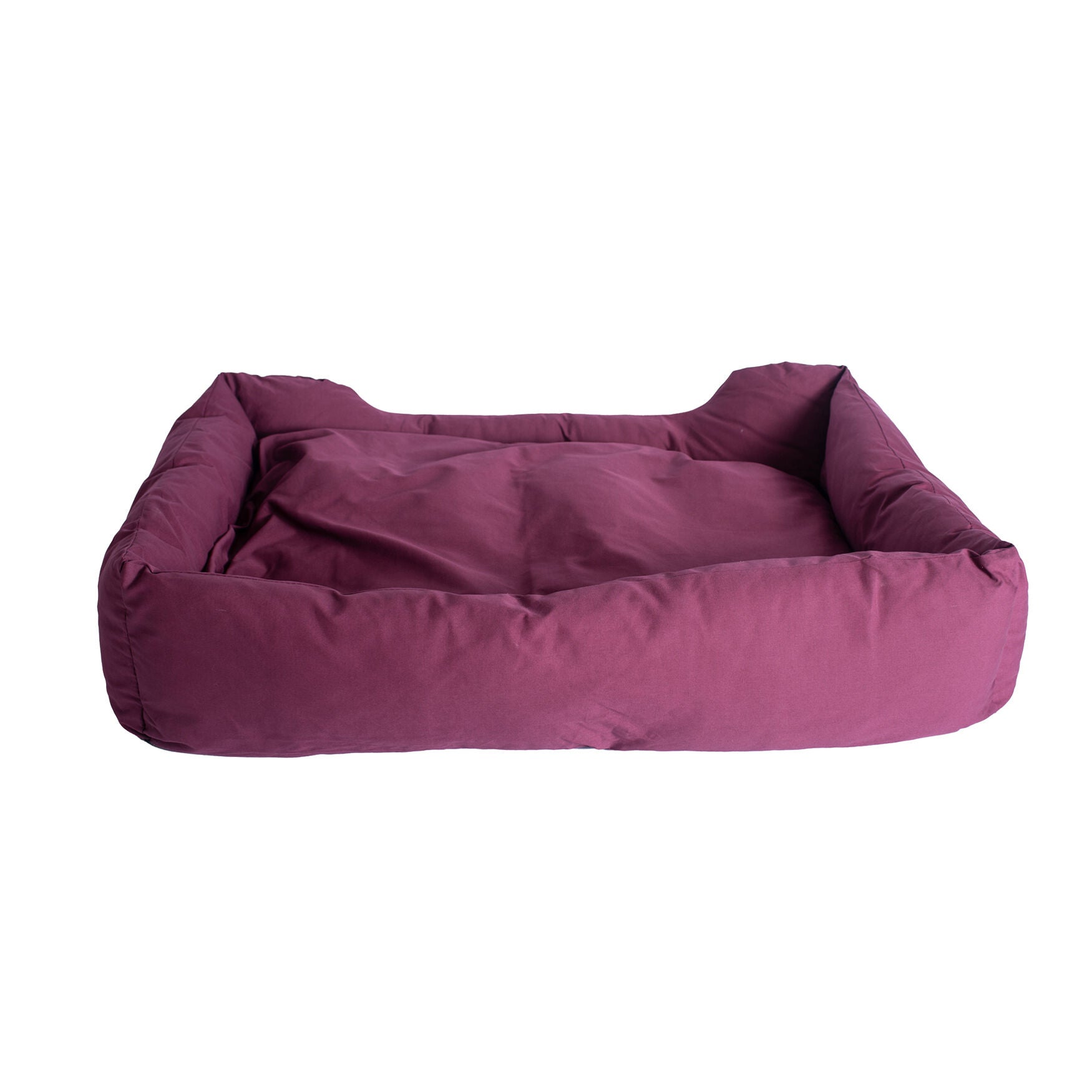 Bolstered Dog Bed, Anti-Slip Pet Bed, Burgundy, X-Large, , alternate image number 6