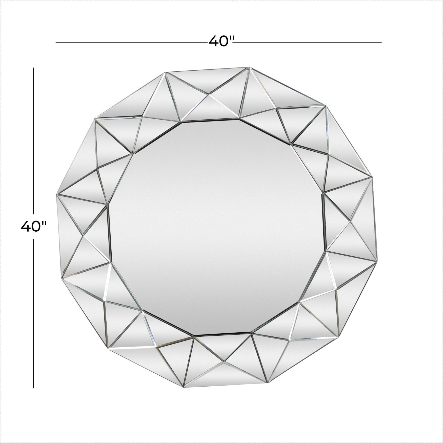 Silver Glam Wood Wall Mirror, , alternate image number 5