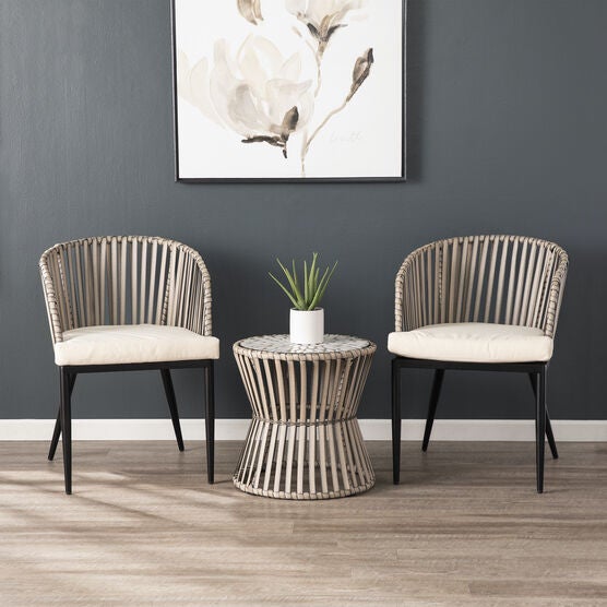 Melilani Outdoor Chairs w/ Cushions – 2pc Set, GRAY, hi-res image number null