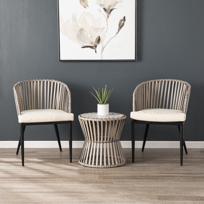 Melilani Outdoor Chairs w/ Cushions – 2pc Set, GRAY, hi-res image number 0