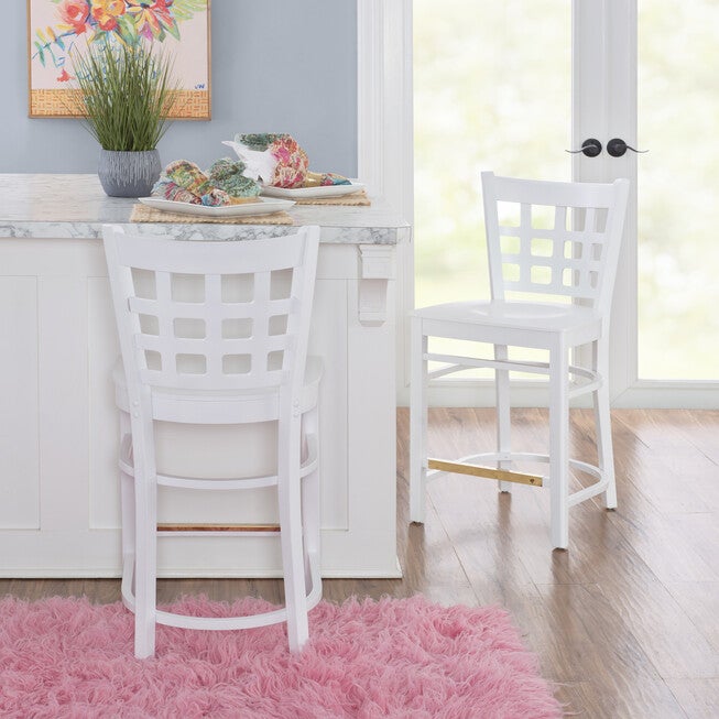Lola Counter Stool White Set of 2, , alternate image number null