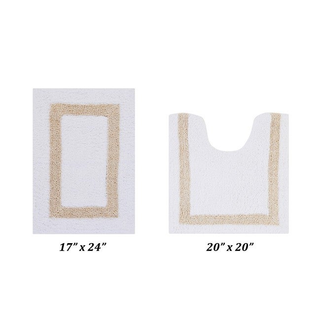 Hotel Collectionis Bath Mat Rug 2 Piece Set (17 inches x 24 inches | 20 inches x 20 inches), WHITE SAND, hi-res image number 0