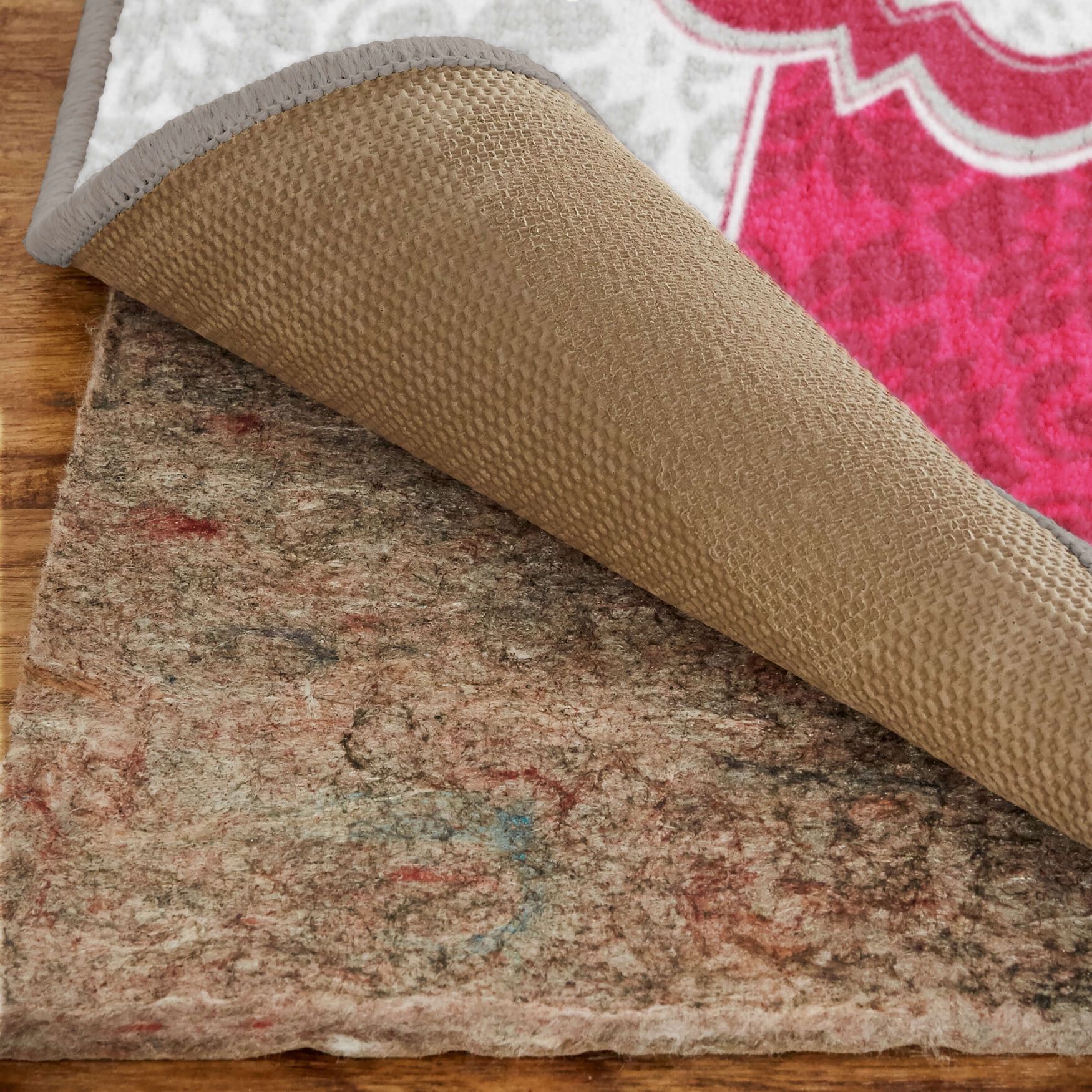 Christmas Damask Grey Kitchen Rug, , alternate image number 2