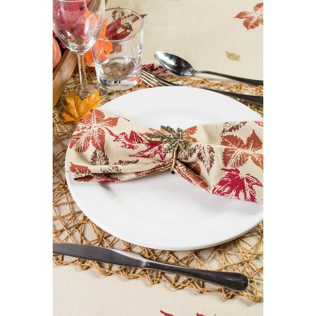 Rustic Leaves Napkin, Set of 6, , alternate image number 3