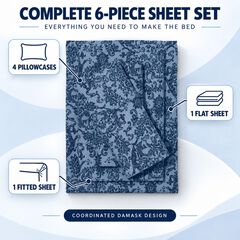 Printed Damask 6-PC. Sheet Set
