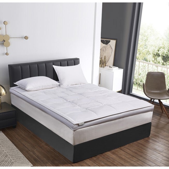 kathy ireland White Down Fiber Top Featherbed, , on-hover image number 1