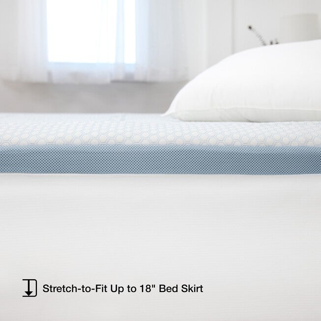 SensorPEDIC SensorCOOL 3-Inch Gel-Infused Memory Foam Mattress Topper, , alternate image number null