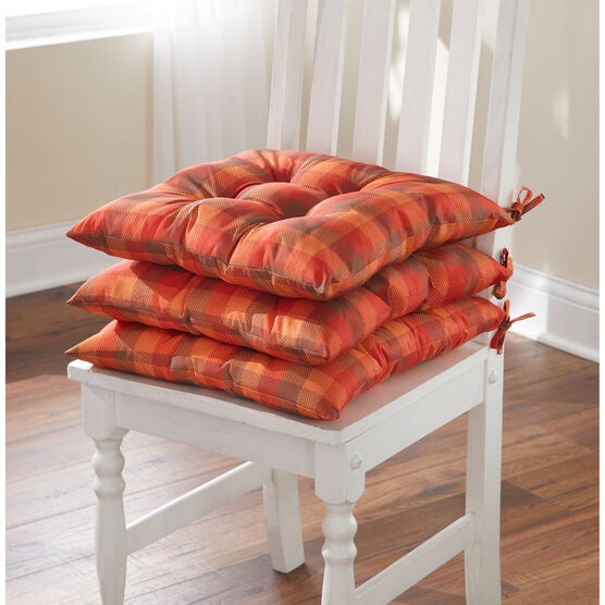 Harvest Bounty Chair Pad, PLAID