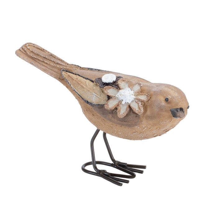 Floral Bird Figurine (Set of 2), BEIGE/BLACK, alternate image number null