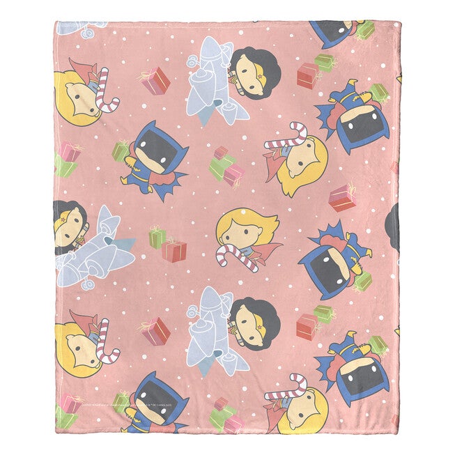 Wb Dc Justice League Deck The Halls Silk Touch Throw, , on-hover image number null