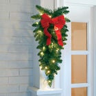 Pre-Lit Arrow-Tip Vertical Teardrop Swag, LIGHTS, hi-res image number null