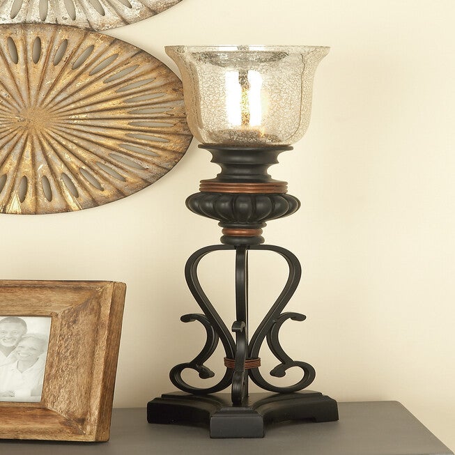 Set Of 2 Black Metal Boho Style Uplight, , alternate image number null