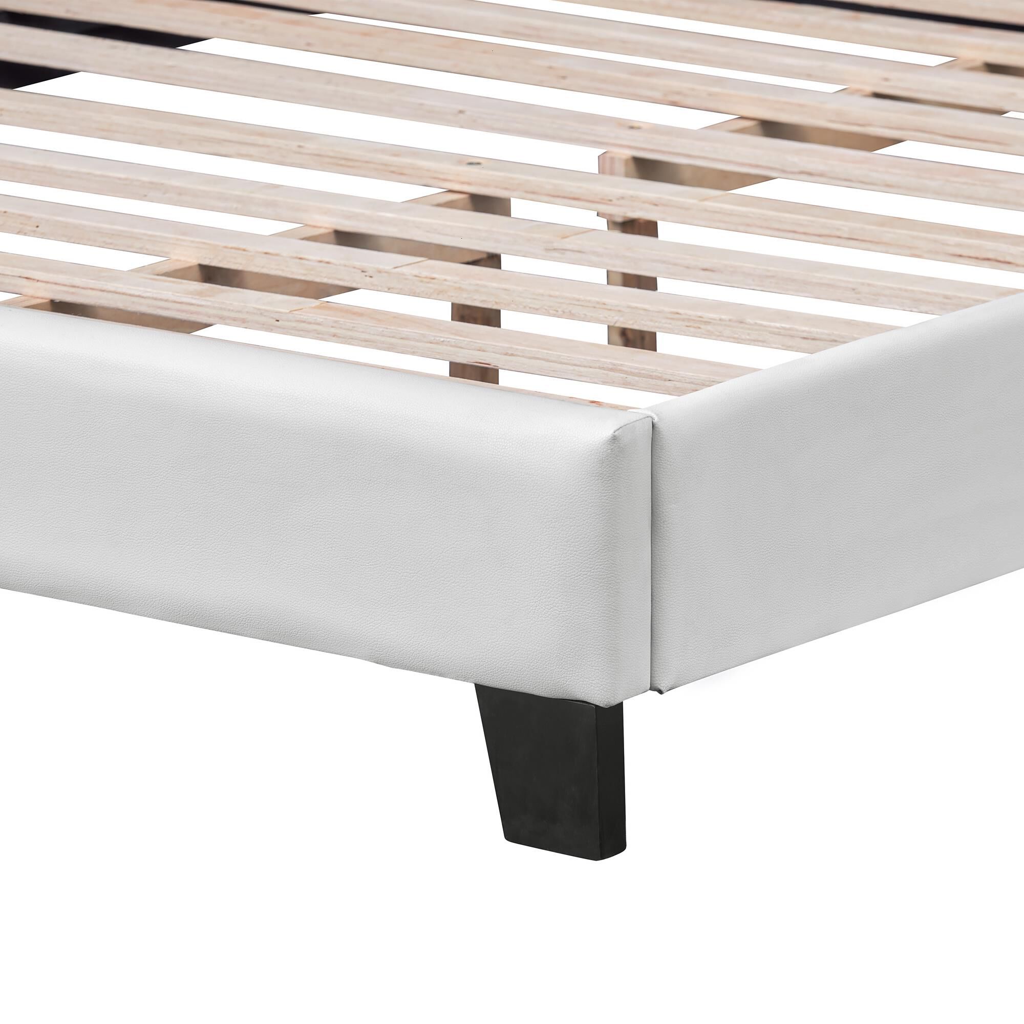 Acton Platform Bed, King, White, WHITE, alternate image number 5