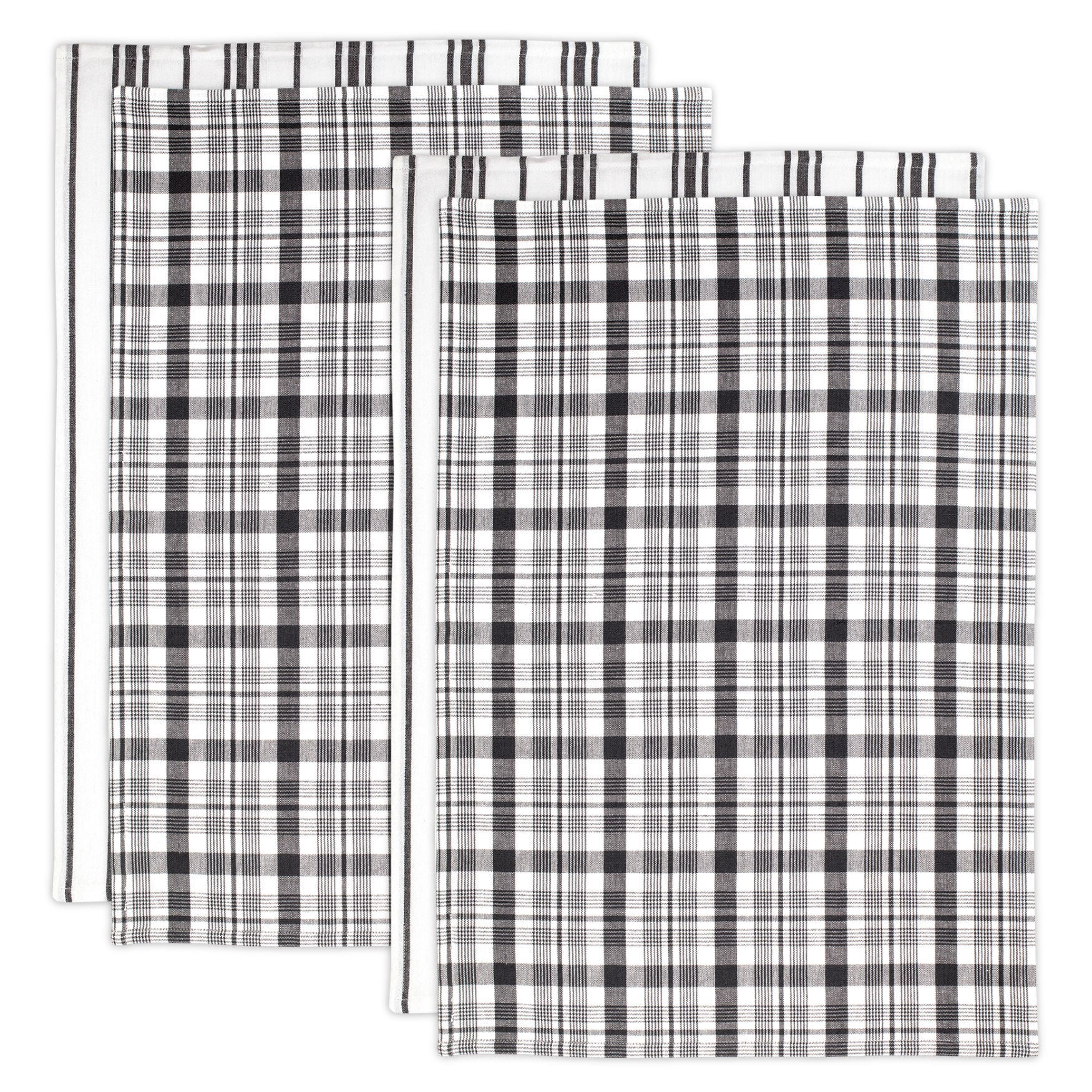 Farmhouse Towel 4pc Set, BLACK, hi-res image number 0