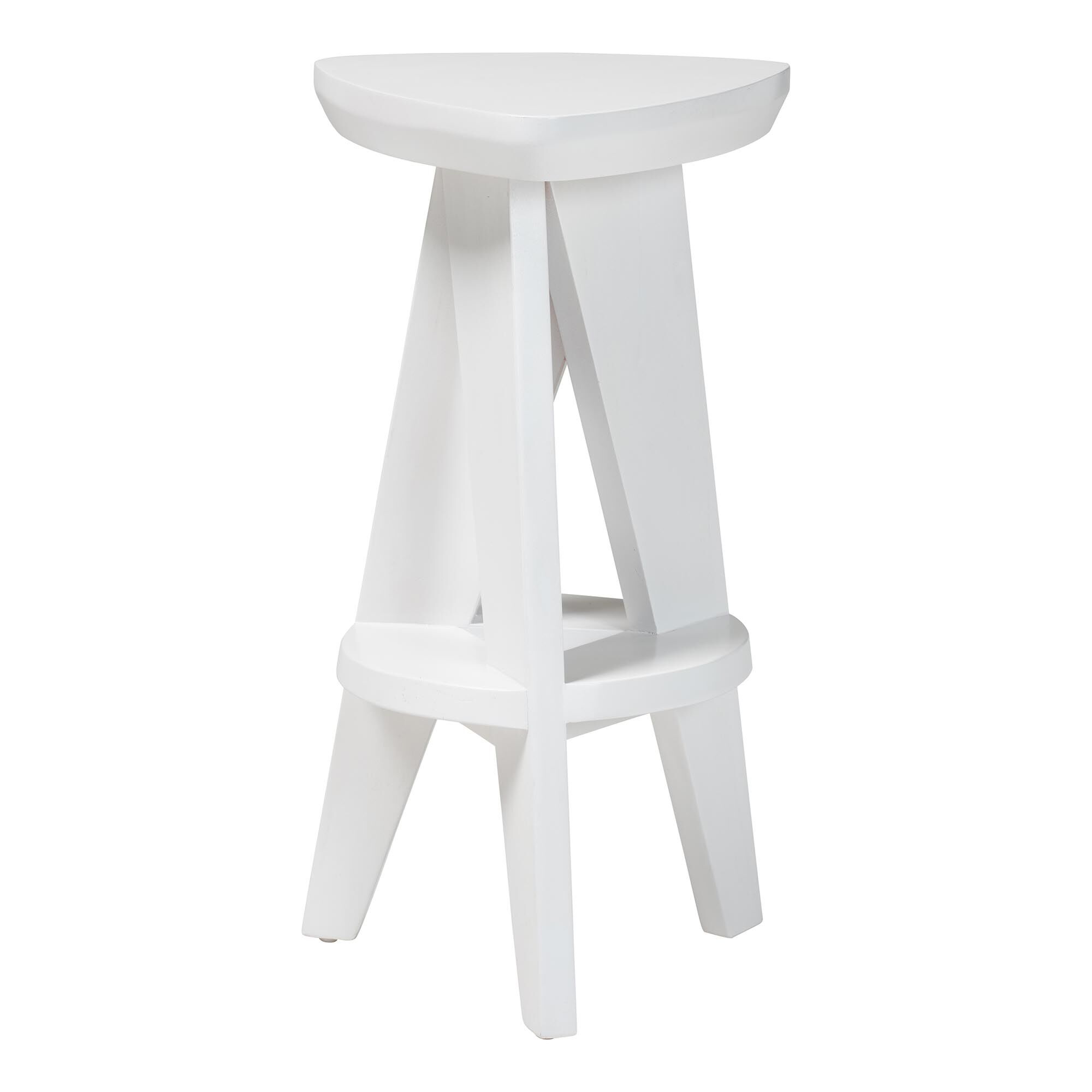 Roy Wood Counter Stool, WHITE, alternate image number 3