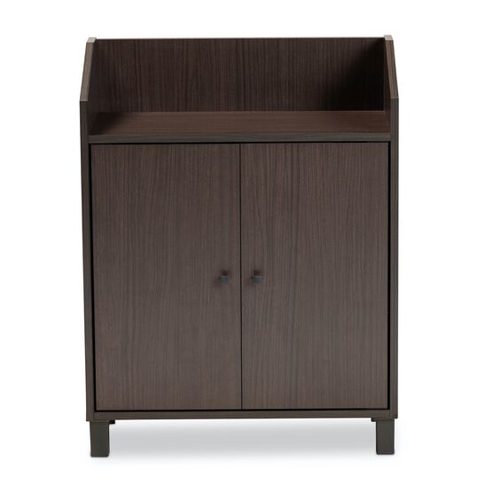 Rossin Wood 2-Door Entryway Shoe Storage Cabinet W Top Shelf Furniture, , alternate image number null