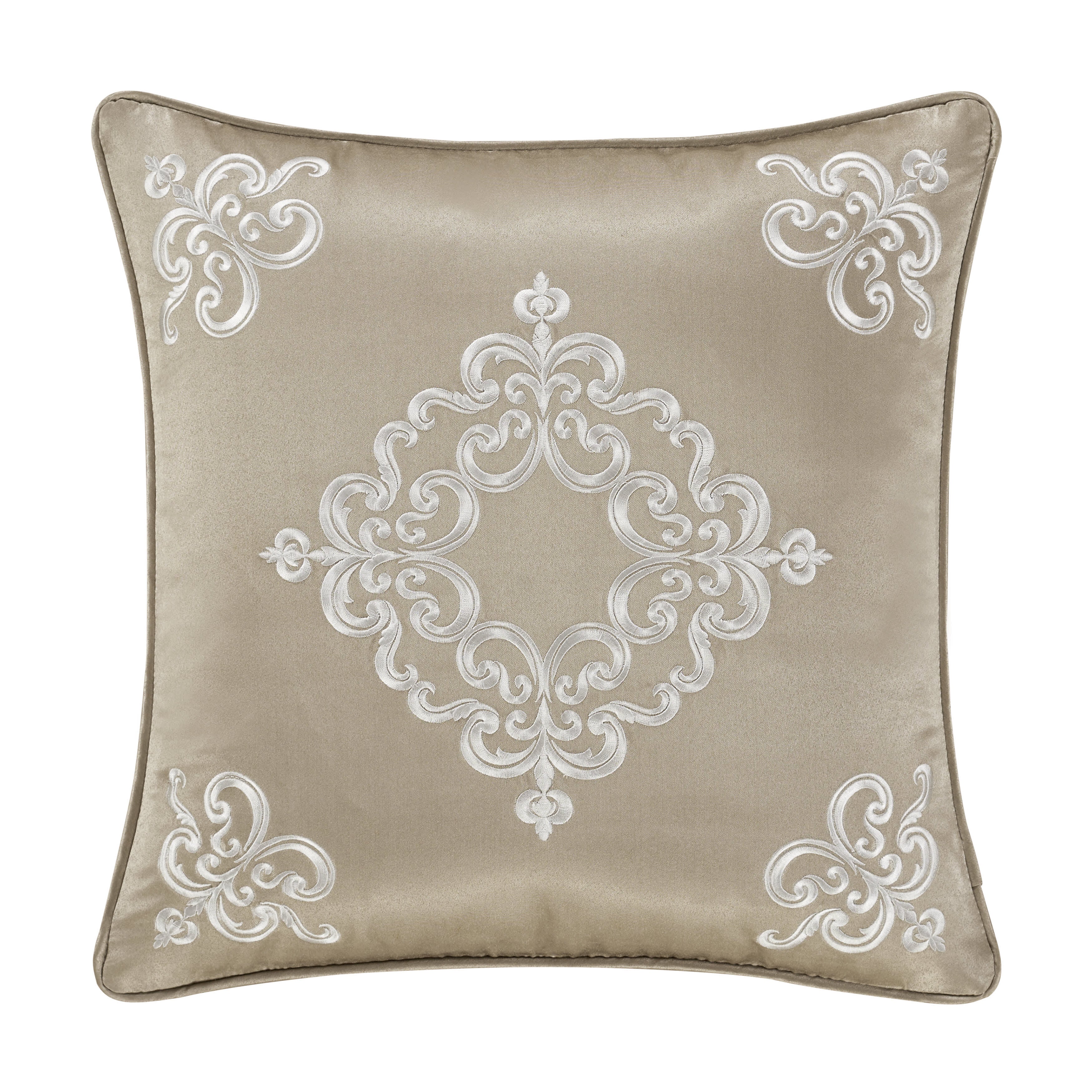 Potenza Sand 18 Inch Square Decorative Throw Pillow, SAND, hi-res image number 0