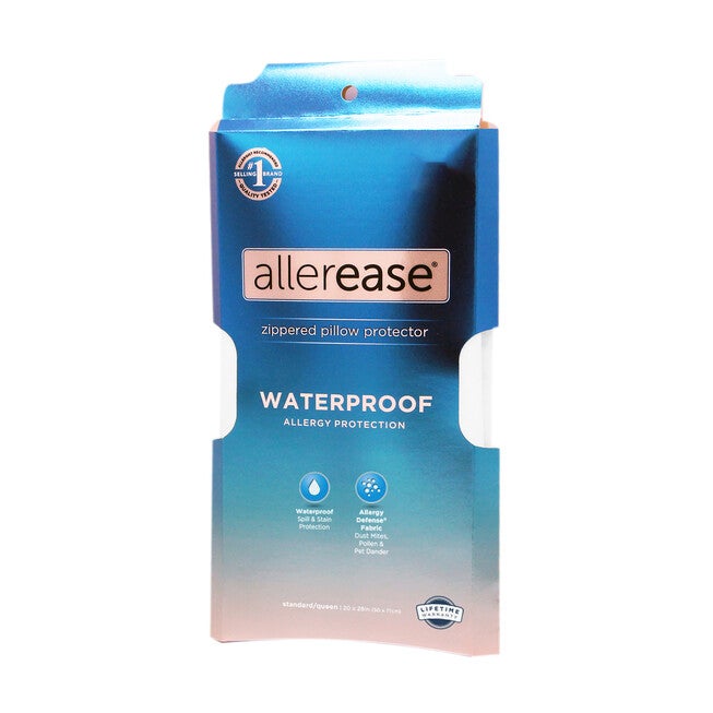 AllerEase Waterproof Allergy Pillow Protector, WHITE, hi-res image number 0