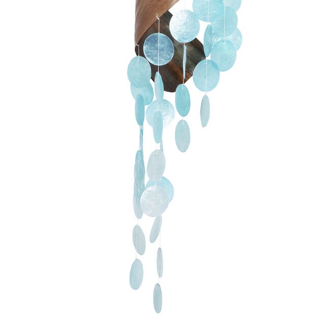 Teal Capiz Coastal Windchime, , alternate image number null