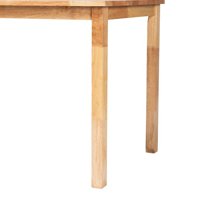 Eveline Modern Natural Brown Finished Wood 43-Inch Dining Table, , alternate image number 3