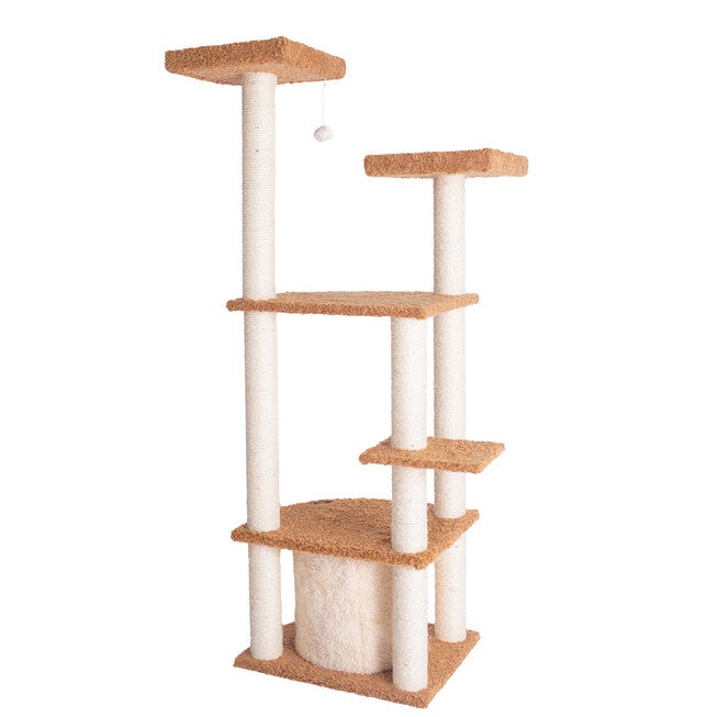 Ultra Thick Faux Fur Real Wood 64 inches Cat Scratching Furniture, , alternate image number null