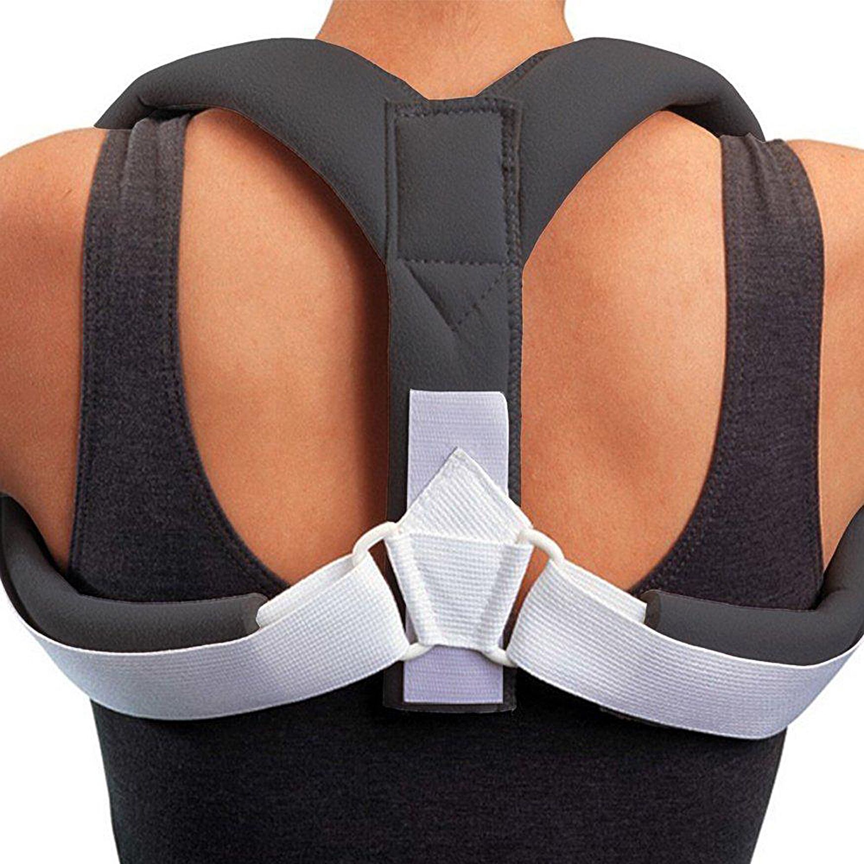 Posture Pro Aligning Clavicle Posture Comfort Back Support Wellness, WHITE, hi-res image number 0