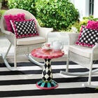 Exclusive Hand-Painted Flower Side Table, , alternate image number null