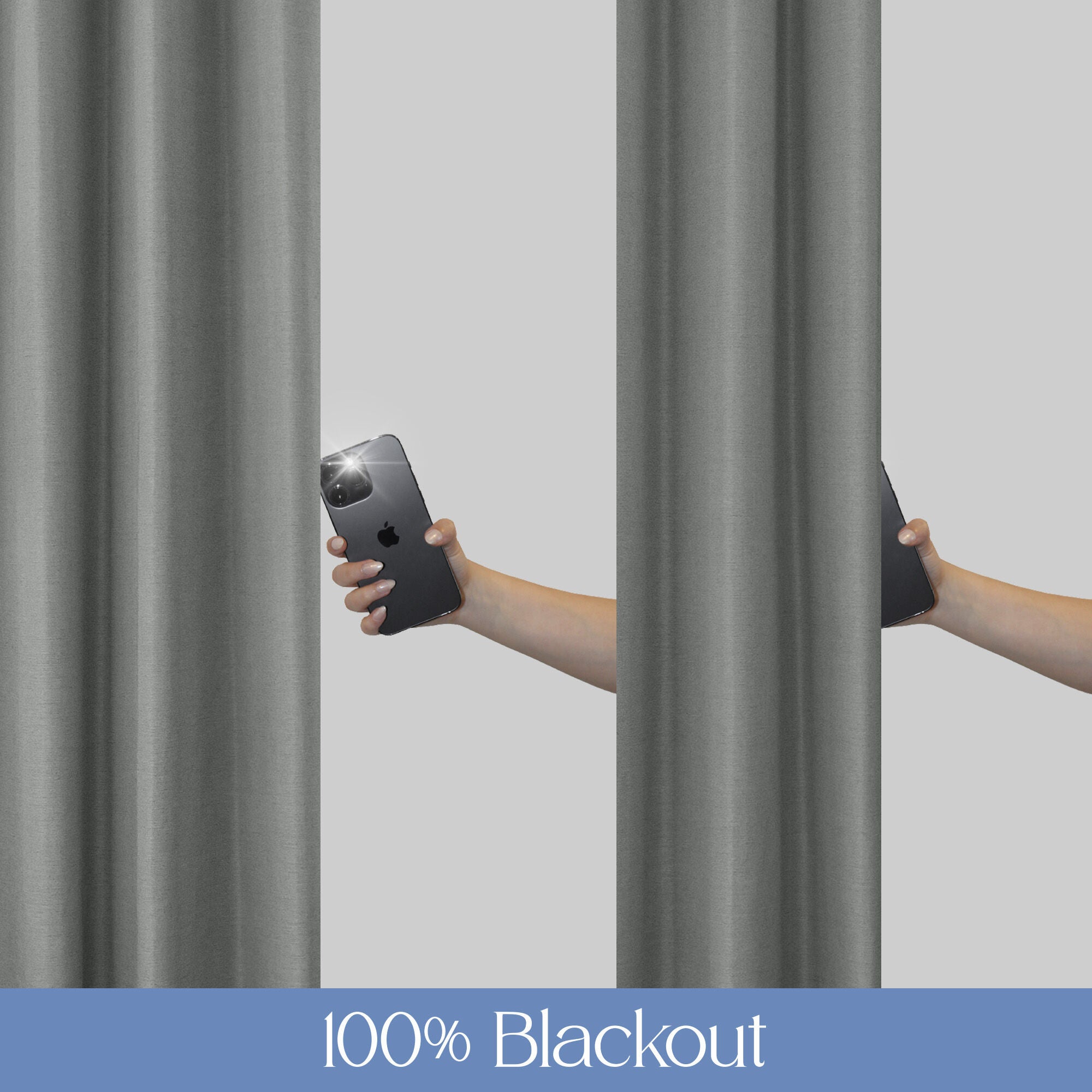 Brushed 100% Blackout Grommet Pair, DARK GREY, alternate image number 5