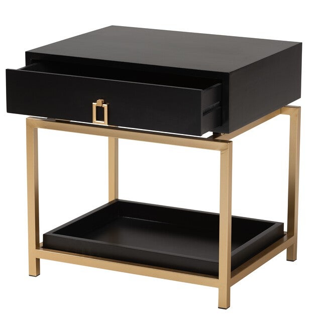 Melosa Modern Glam And Luxe 1-Drawer End Table, , alternate image number 7