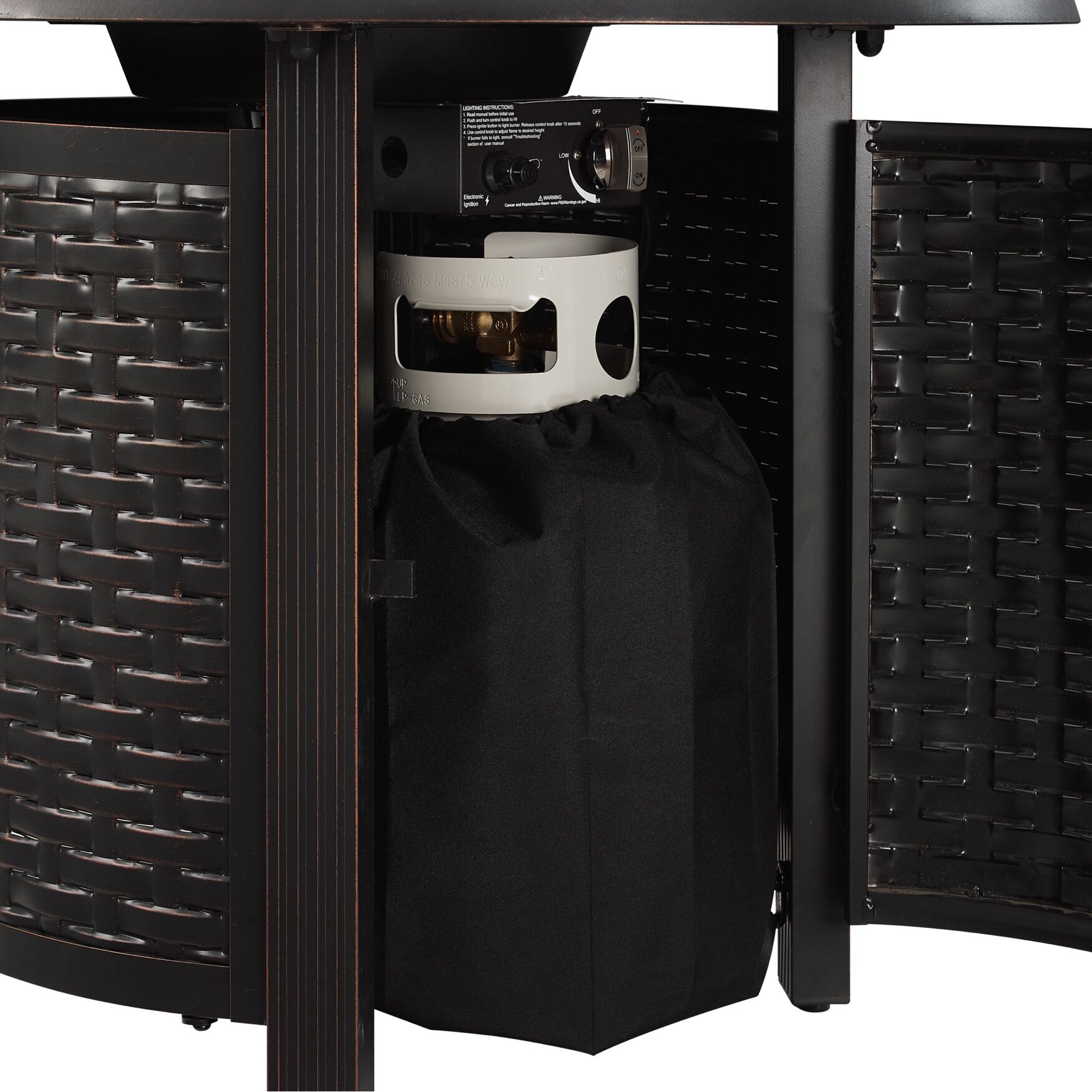 Davis Aluminum Oval LPG/NG Fire Pit, , alternate image number 8