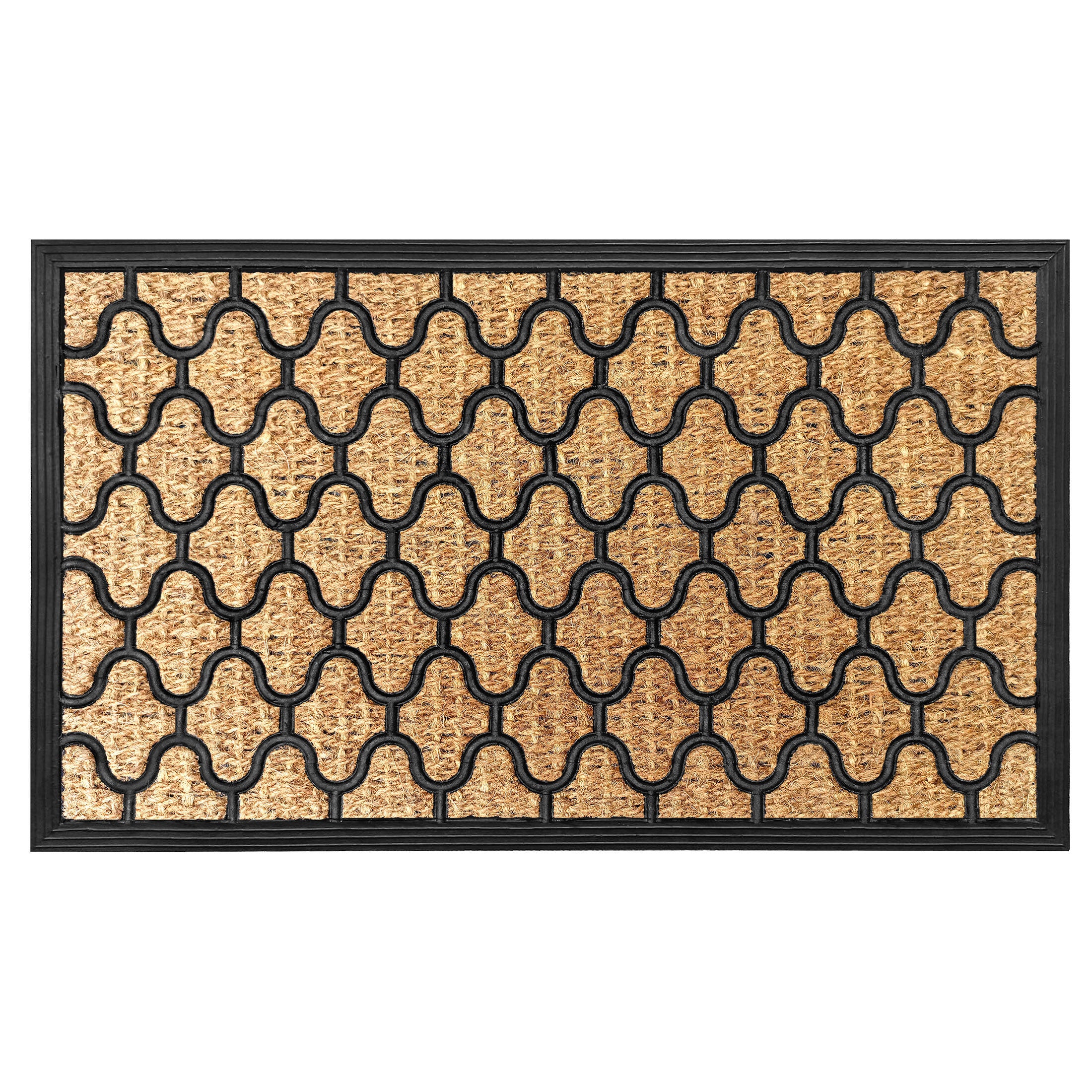 Coco Entrance Mat 18x30, HARLEQUIN BROWN, hi-res image number 0