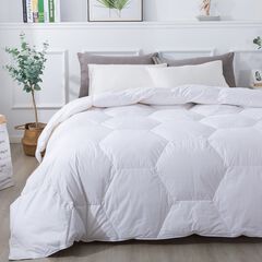 Honeycomb Stitch Down Alternative Comforter, White